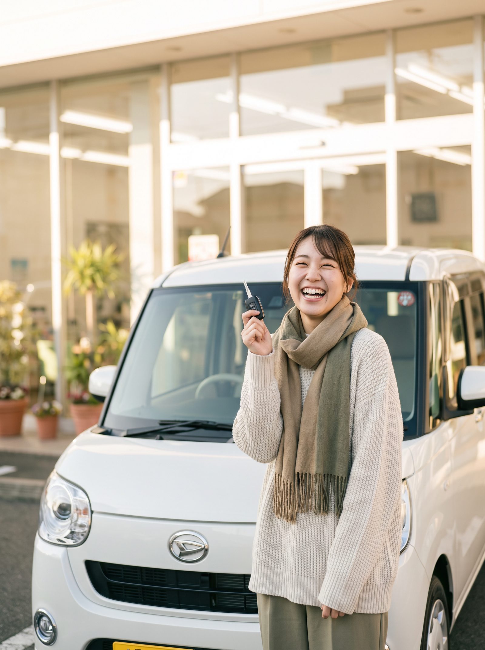 はじめての一台と若い女性