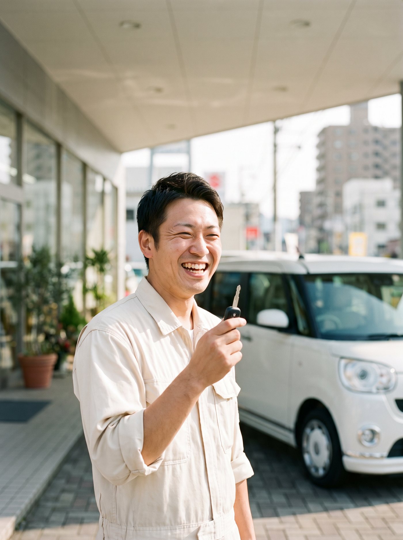 笑顔の男性スタッフ
