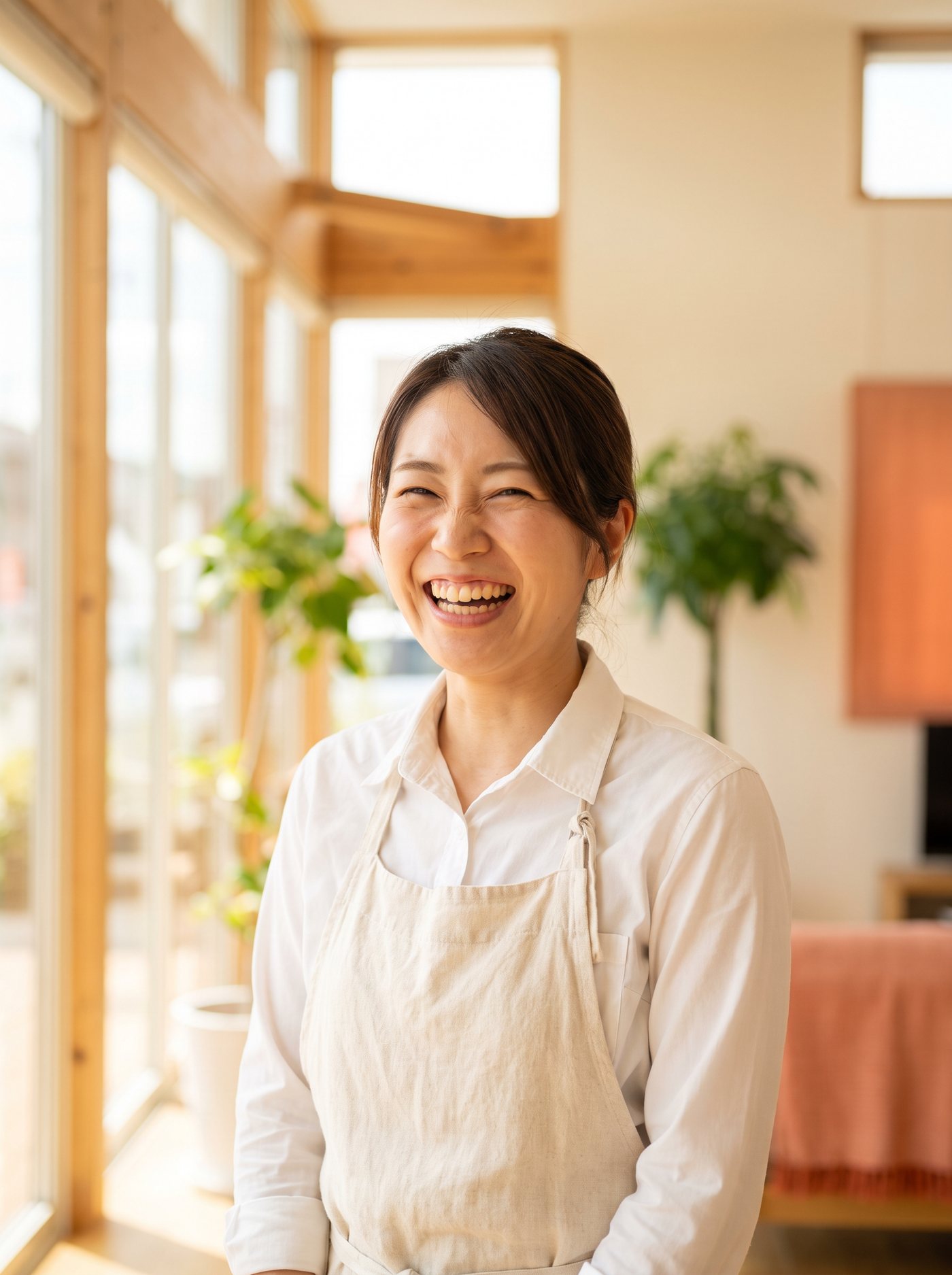 笑顔の女性スタッフ